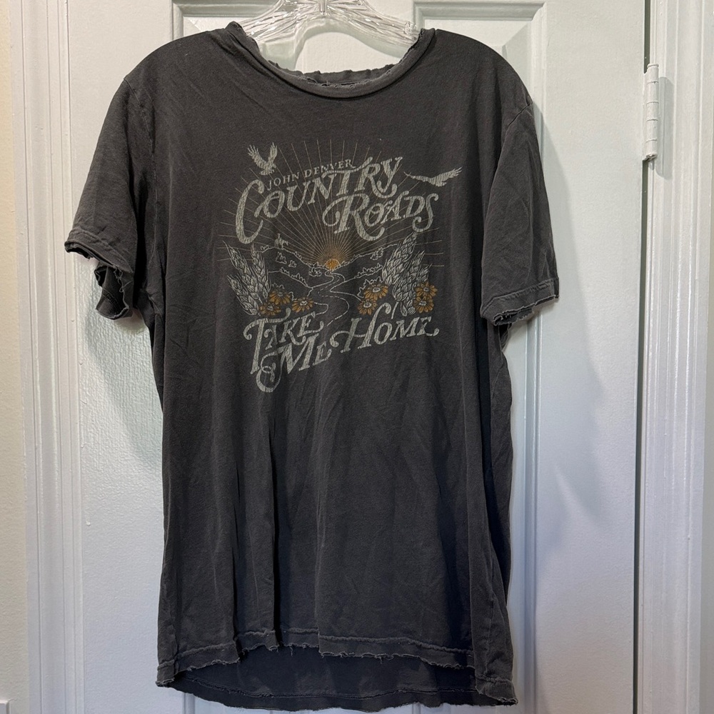 Free People Country Roads Tee - Charcoal